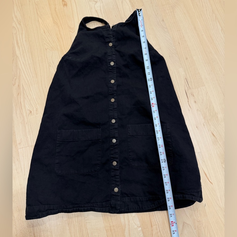 Free People Black Button-Front Mini Dress